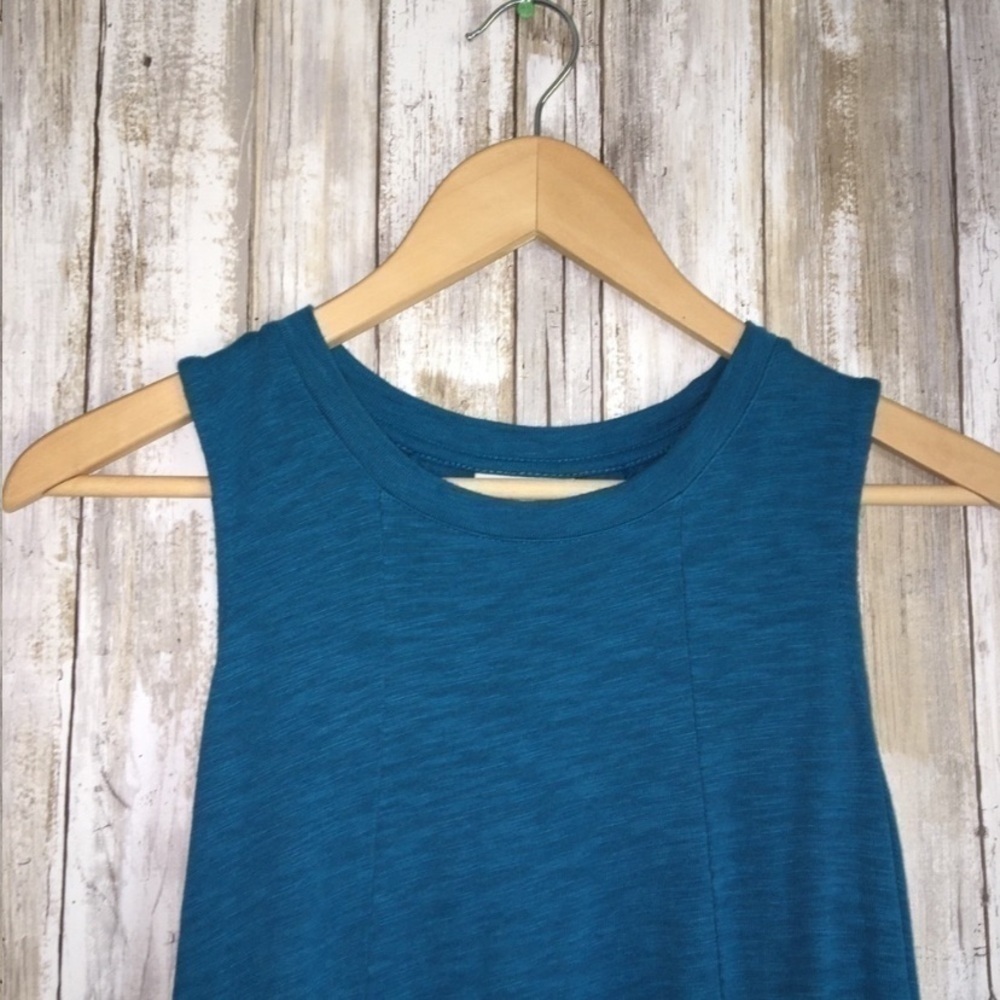 J. Jill Blue Sleeveless Dress With Pockets - Picture 3 of 4